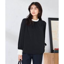 2WAYスタンドネックブラウス