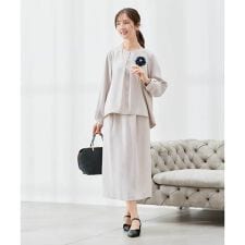 サテンナロースカート【洗える/速乾/毛玉になりにくい/イージーケア】