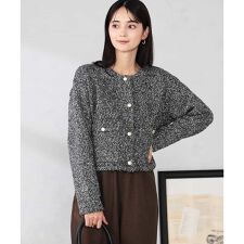 ツイードニットジャケット