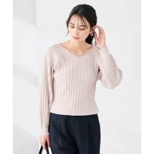 【洗える/UVカット】プリーツライクニット