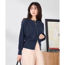 バックギャザーニットブルゾン