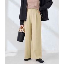 【洗える】ハイウエストワイドパンツ