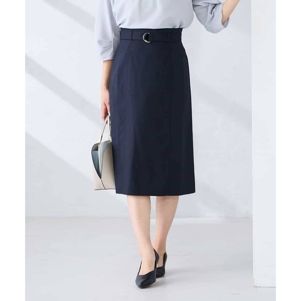 【洗える/UVカット】リネンライクストレッチタイトスカート