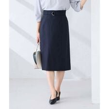 【洗える/UVカット】リネンライクストレッチタイトスカート