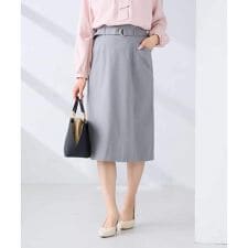 【洗える/UVカット】リネンライクストレッチタイトスカート