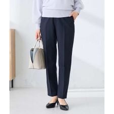 【洗える/UVカット】リネンライクストレッチテーパードパンツ