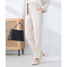 【洗える/UVカット】リネンライクストレッチテーパードパンツ