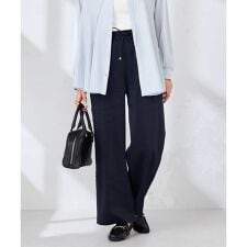 【洗える】サテンワイドパンツ