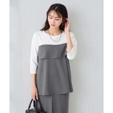 ビスチェ付き七分袖カットソー