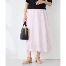 【洗える】ドビーストライプフレアスカート