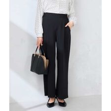 ［支持率NO.1/接触冷感/速乾/UVカット/イージーケア］スッキリ見えワイドパンツ