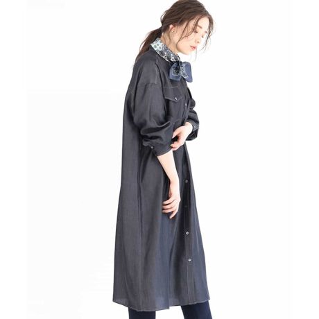 洗える テンセルデニムワンピース Mk ミッシェルクラン Mk Michel Klein Fkeim190 ファッション通販 マルイウェブチャネル