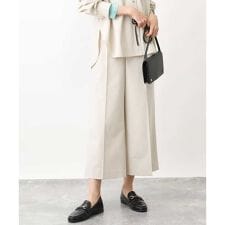 【こなれSETUP/洗える】ストレッチワイドクロップドパンツ