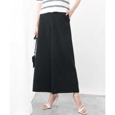 【こなれSETUP/洗える】シボストレッチワイドパンツ