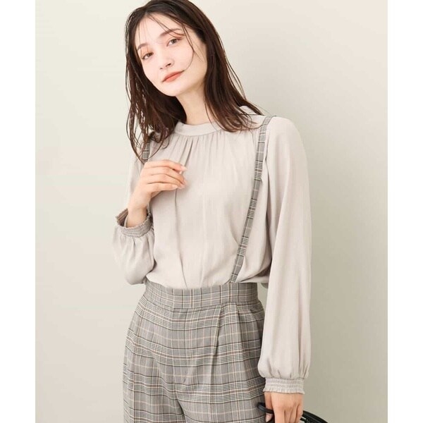 【24AW/トレンド/洗える】パール調釦シアーシャツブラウス パール調釦シアーシャツブラウス/洗える(ブラウス・シャツ) | MK