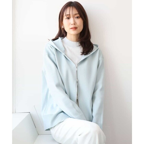 23区 今期 洗える コットンテリー ジップアップ フーディー 25SS 38 セール】【VERY3月号掲載/洗える】コットンテリー ジップアップ