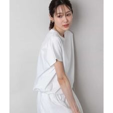 裾ドロストデザインカットソー/接触冷感/洗える