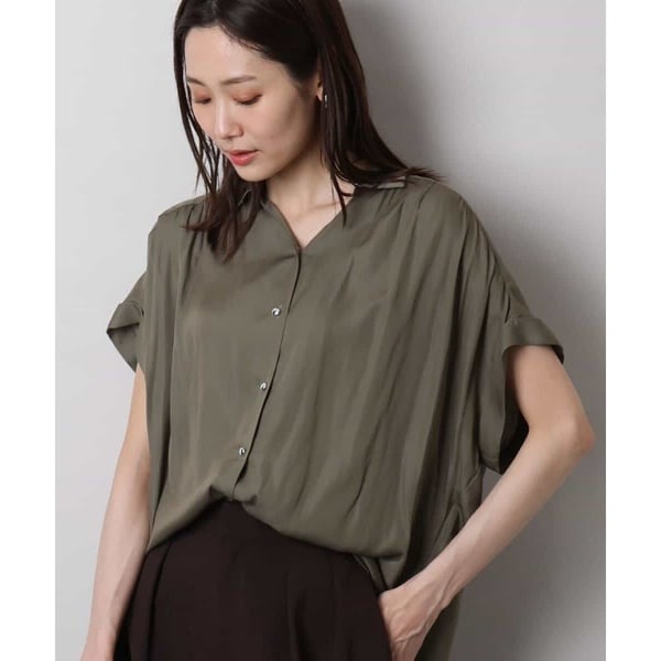 新色追加】トリアセバックサテンフラップシャツ/セットアップ対応