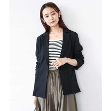 【トレンド/洗える】カラミメッシュシアージャケット