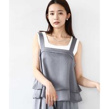 【こなれSETUP/洗える】ティアードキャミビスチェ