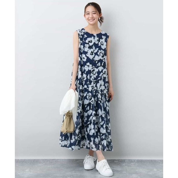 MK MICHEL 総刺繍ノースリーブワンピース パーティドレス 10代