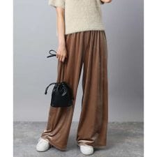 スノーベロア ワイドパンツ/洗える