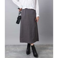 エンボス加工ナロースカート/洗える