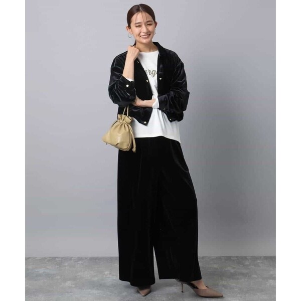 MK ミッシェルクラン（MK MICHEL  ）/【こなれSETUP/洗える】スノーベロア クロップドブルゾン こなれSETUP/洗える】スノーベロア クロップドブルゾン | MK