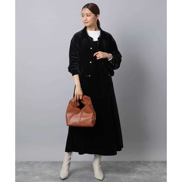 こなれSETUP/洗える】スノーベロア クロップドブルゾン | MK