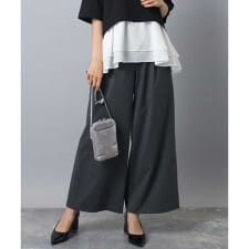 MK ミッシェルクラン(MK MICHEL KLEIN)のストレートワイドパンツ(ストライプ・無地)/洗える