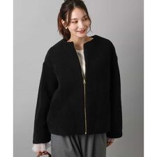 MK ミッシェルクラン(MK MICHEL KLEIN)の【トレンド/洗えるコート】ノーカラーボアブルゾン