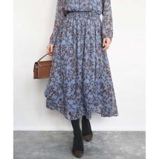 MK ミッシェルクラン(MK MICHEL KLEIN)の【こなれSETUP/洗える】レトロ花柄スカート