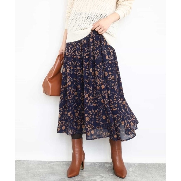 MK ミッシェルクラン（MK MICHEL  ）/【こなれSETUP/洗える】レトロ花柄スカート こなれSETUP/洗える】レトロ花柄スカート | MK ミッシェルクラン(MK