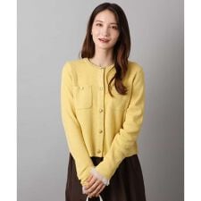 MK ミッシェルクラン(MK MICHEL KLEIN)の【幅広いシーンで活躍/洗える】ミニブークレーカーディガン