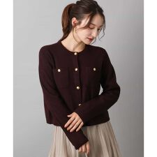 MK ミッシェルクラン(MK MICHEL KLEIN)の【幅広いシーンで活躍/洗える】ミニブークレーカーディガン