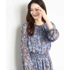 MK ミッシェルクラン(MK MICHEL KLEIN)のレトロ花柄ブラウス/洗える