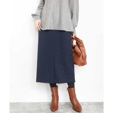 MK ミッシェルクラン(MK MICHEL KLEIN)の【トレンド/洗える】ガンクラブチェック柄ナロースカート