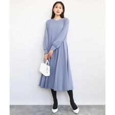 MK ミッシェルクラン(MK MICHEL KLEIN)の【きちんと見え叶う/洗える】ツイルジャージーワンピース