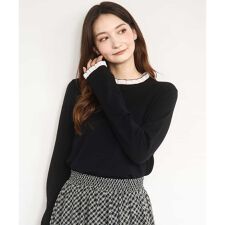 MK ミッシェルクラン(MK MICHEL KLEIN)の【ビジネスにも/洗える】ミニフリルデザインニット