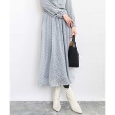 MK ミッシェルクラン(MK MICHEL KLEIN)の【こなれSETUP/洗える】チェック柄シフォンスカート