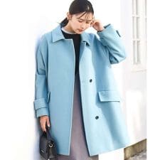 MK ミッシェルクラン(MK MICHEL KLEIN)のSUPER100'sウール スタンドカラーミドルコート