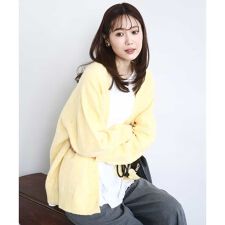 MK ミッシェルクラン(MK MICHEL KLEIN)の【ウール混/洗える】ソフト起毛ニットカーディガン