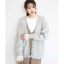 MK ミッシェルクラン(MK MICHEL KLEIN)の【ウール混/洗える】ソフト起毛ニットカーディガン