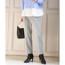 MK ミッシェルクラン(MK MICHEL KLEIN)の【あったかボトム/ビジネス/洗える】ツイード調両面起毛テーパードパンツ