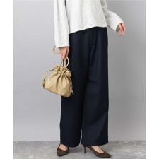 裏起毛ブーツカットシルエットデニムワイドパンツ/洗える
