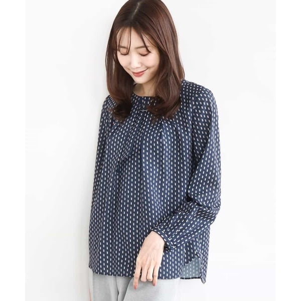 MK ミッシェルクラン（MK MICHEL  ）/【2way/ビジネス】ボウタイ風幾何柄ブラウス 2way/ビジネス】ボウタイ風幾何柄ブラウス | MK ミッシェルクラン(MK