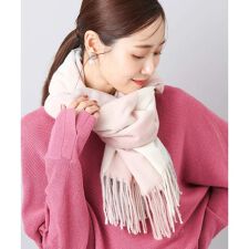 大判チェック柄ストール/洗える