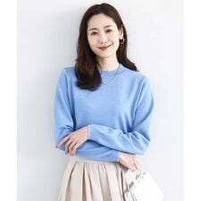 モックネックニット/洗える