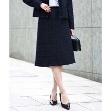 ファンシーツイードスカート/セットアップ対応/洗える