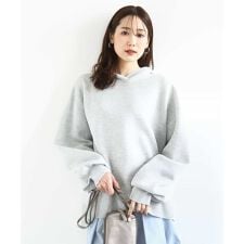 スウェットライクニットフーディー/洗える